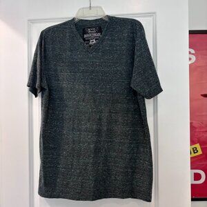 Men's Broken Threads Heather Teal Green V Neck T Shirt